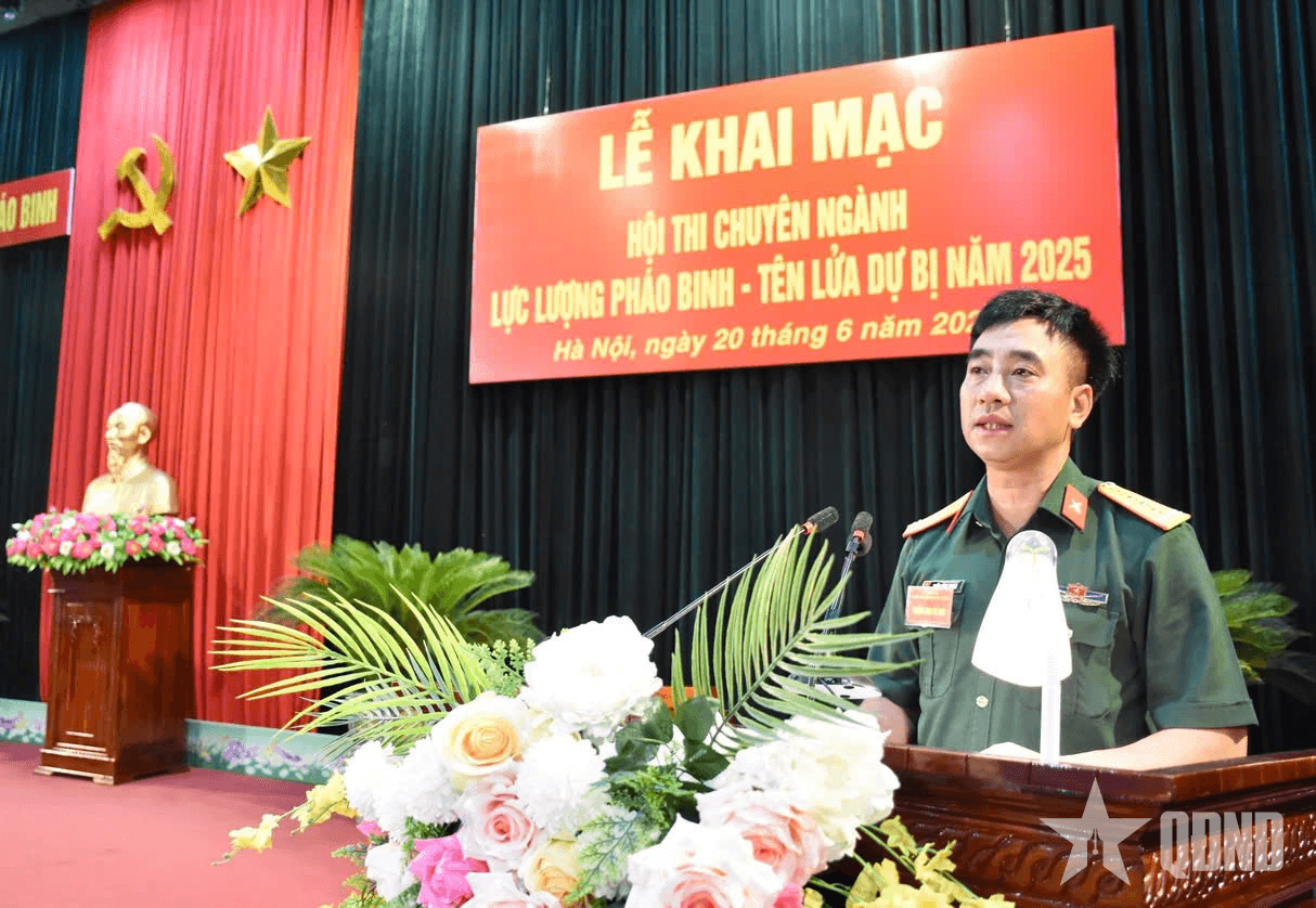 Khai mạc Hội thi chuyên ngành lực lượng Pháo binh - Tên lửa dự bị năm 2025