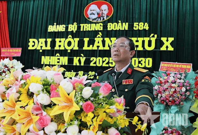 Đảng bộ Trung đoàn 584 (Đảng bộ Quân sự tỉnh Đắk Lắk) tổ chức thành công Đại hội lần thứ X