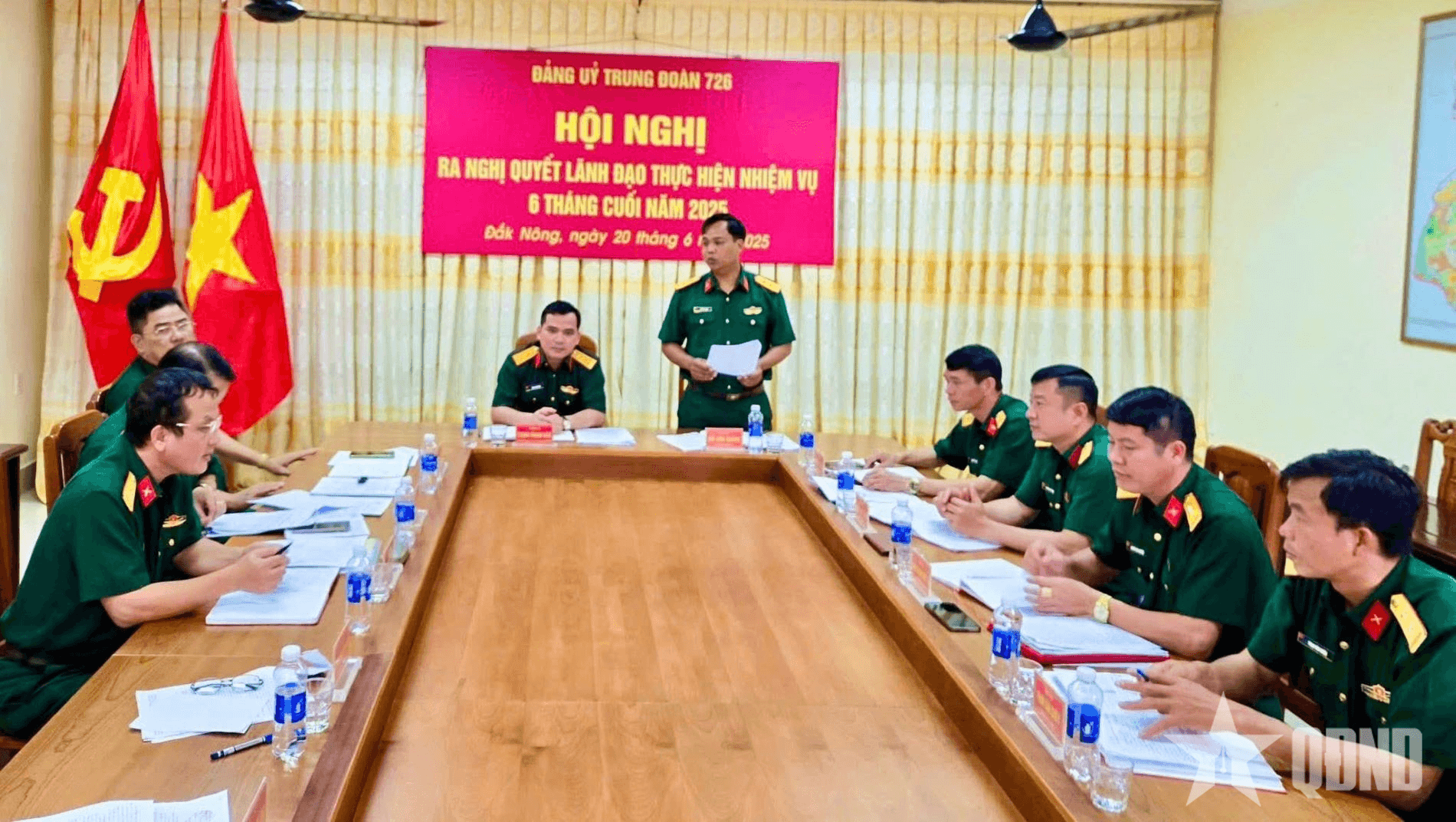 Trung đoàn 726 ra nghị quyết lãnh đạo thực hiện nhiệm vụ 6 tháng cuối năm