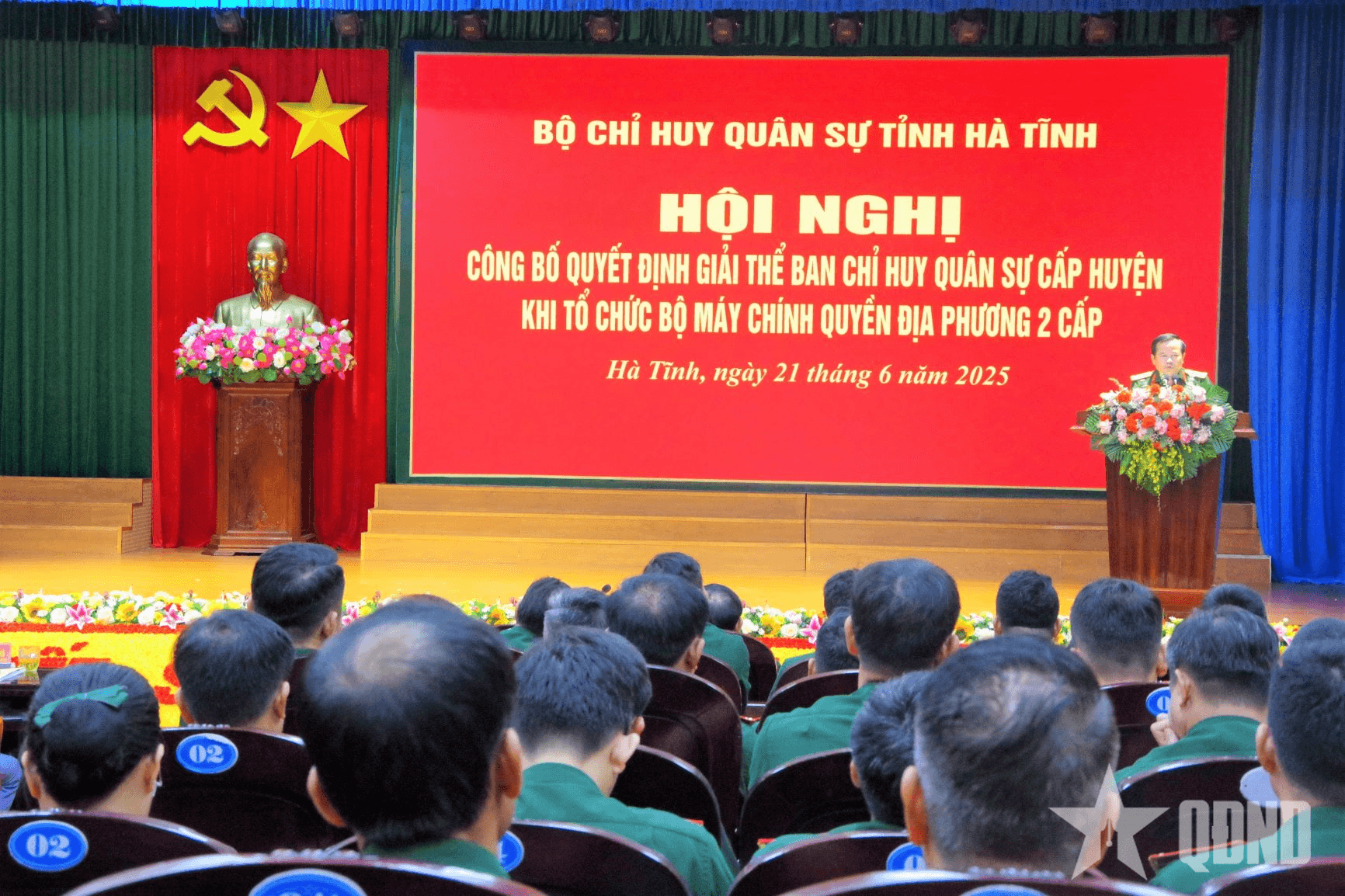 Hà Tĩnh công bố quyết định giải thể Ban Chỉ huy quân sự cấp huyện
