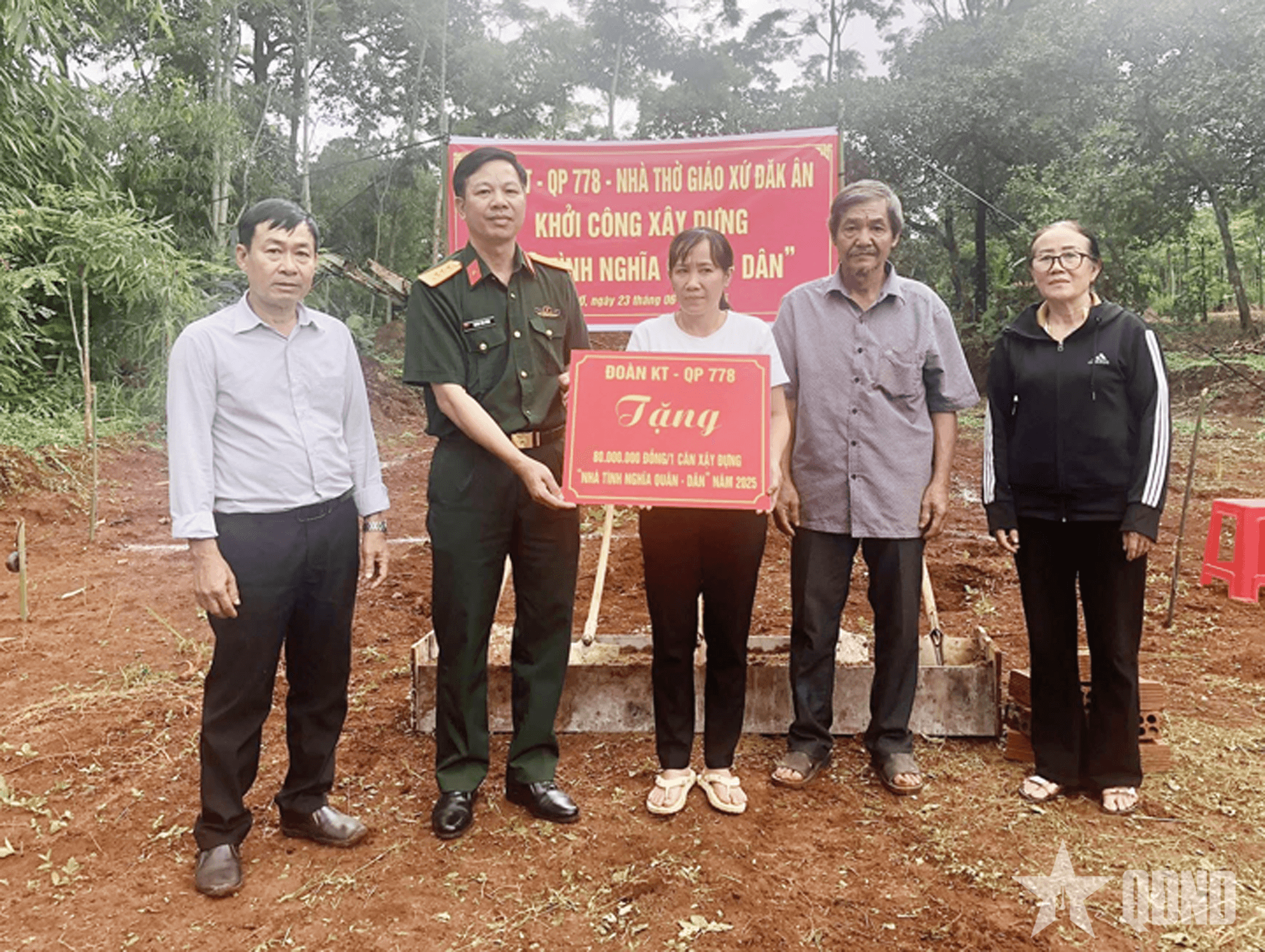 Đoàn Kinh tế - Quốc phòng 778 (Quân khu 7) khởi công xây dựng “Nhà tình nghĩa quân – dân” tặng đồng bào có đạo