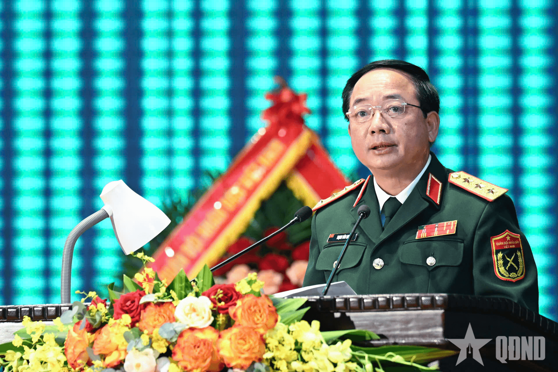 Thượng tướng Trịnh Văn Quyết dự Lễ công bố quyết định thành lập Ban chỉ huy Phòng thủ khu vực tại Bộ tư lệnh Thủ đô Hà Nội
