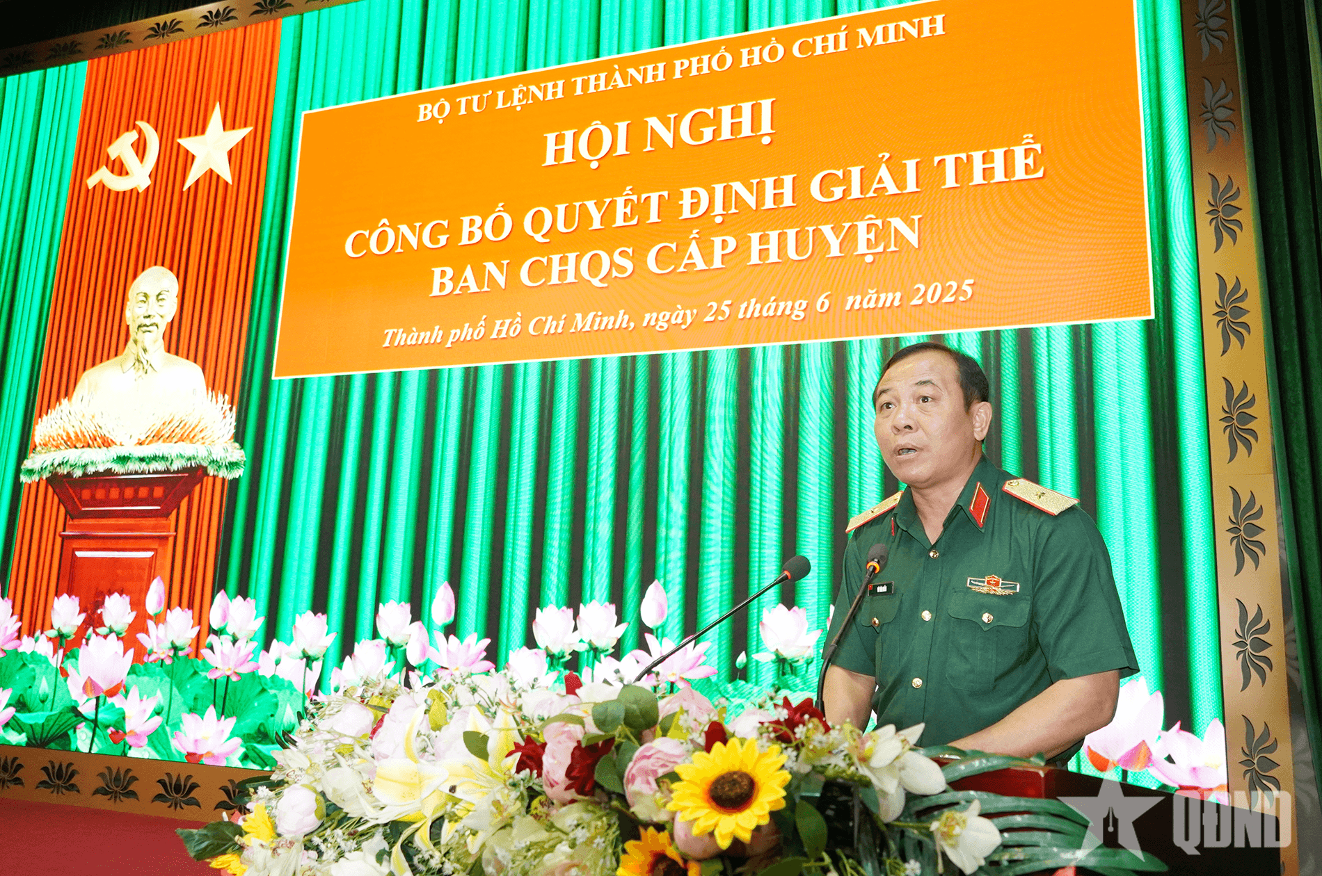 Bộ tư lệnh TP Hồ Chí Minh công bố giải thể ban CHQS cấp huyện