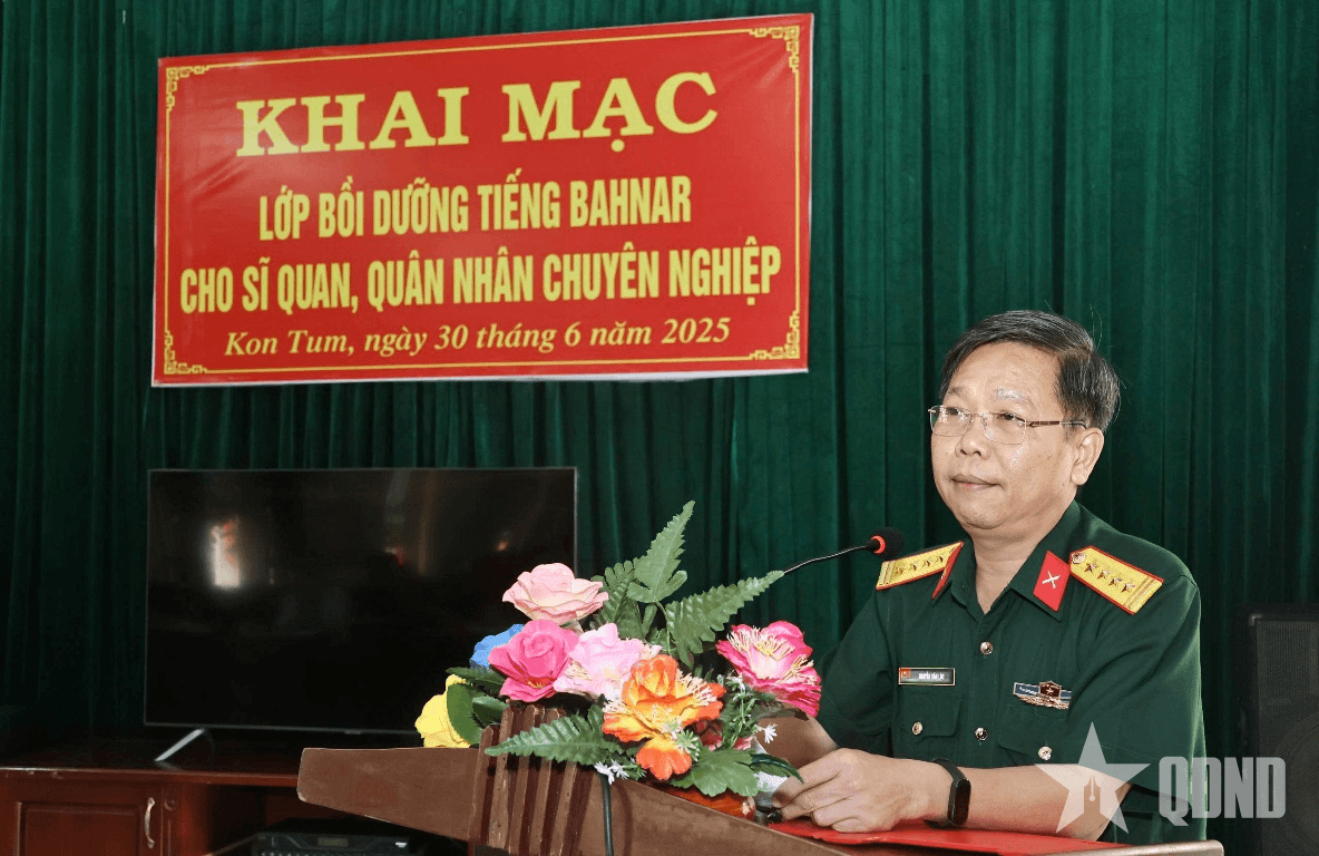 Quân đoàn 34 khai mạc lớp học tiếng Bah Nar năm 2025