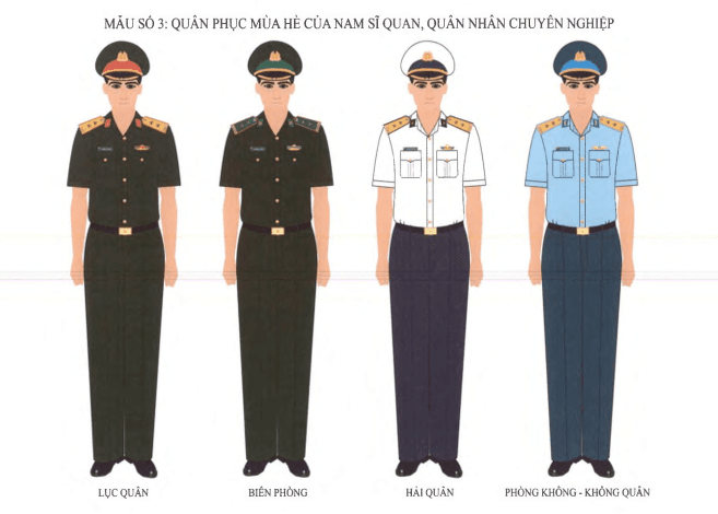 Quy định mới về trang phục thường dùng của nam, nữ sĩ quan, quân nhân chuyên nghiệp