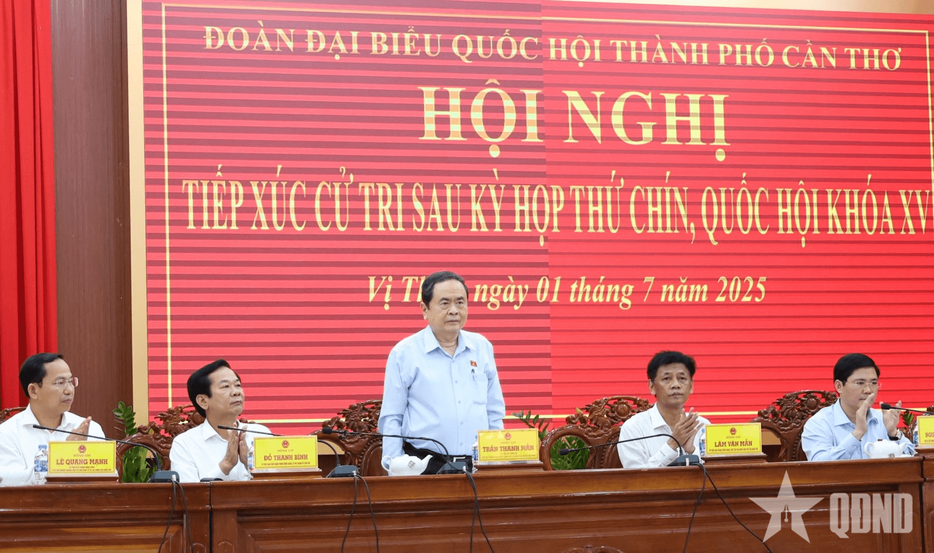 Chủ tịch Quốc hội Trần Thanh Mẫn tiếp xúc cử tri TP Cần Thơ sau Kỳ họp thứ chín, Quốc hội khóa XV