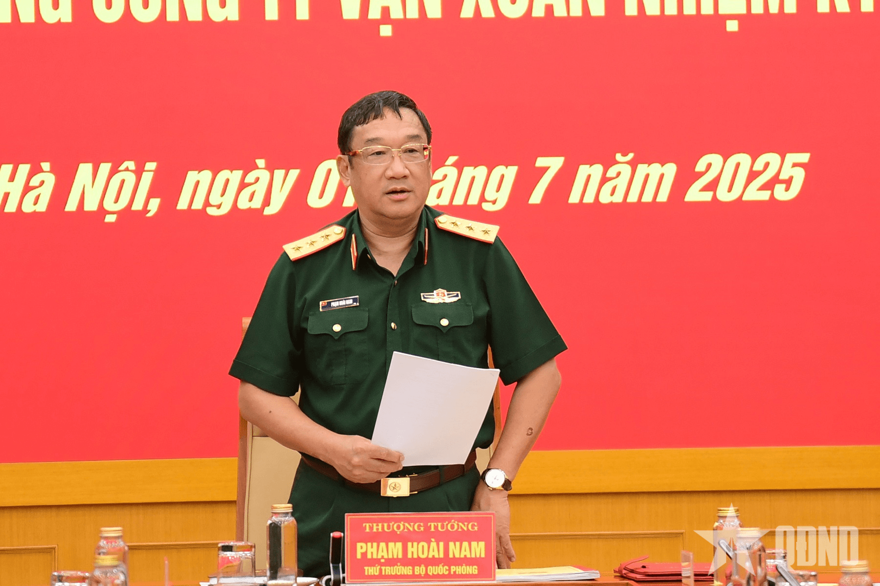 Thượng tướng Phạm Hoài Nam chủ trì thông qua công tác chuẩn bị đại hội của Đảng bộ Binh chủng Hóa học và Tổng công ty Vạn Xuân