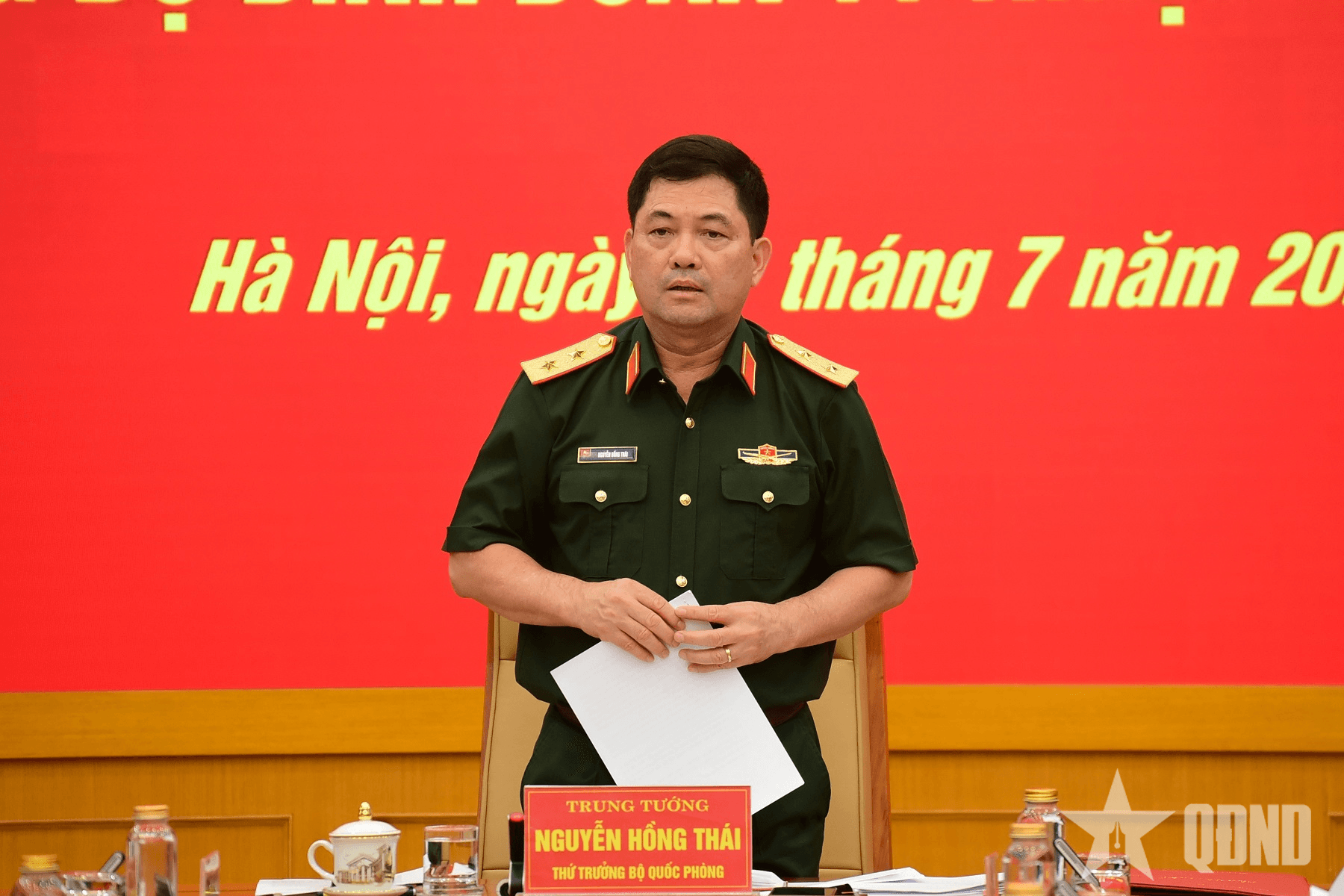 Trung tướng Nguyễn Hồng Thái chủ trì hội nghị thông qua công tác chuẩn bị đại hội của Đảng bộ Binh đoàn 11 và Trường Sĩ quan Lục quân 2
