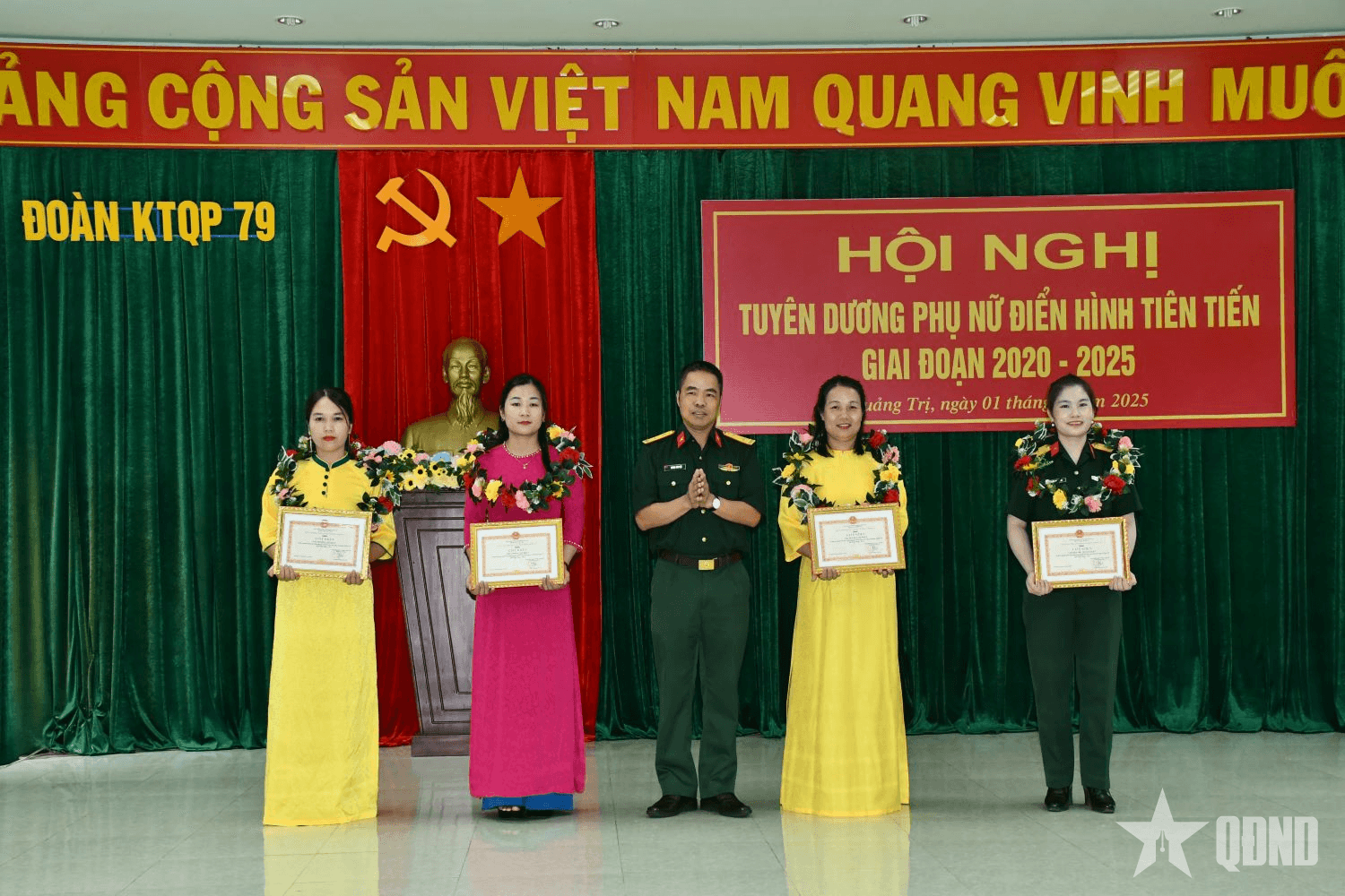 Đoàn Kinh tế - Quốc phòng 79 (Binh đoàn 15) tuyên dương phụ nữ điển hình tiên tiến giai đoạn 2020 - 2025