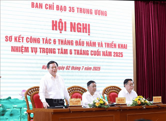 Ban Chỉ đạo 35 Trung ương triển khai nhiệm vụ trọng tâm 6 tháng cuối năm