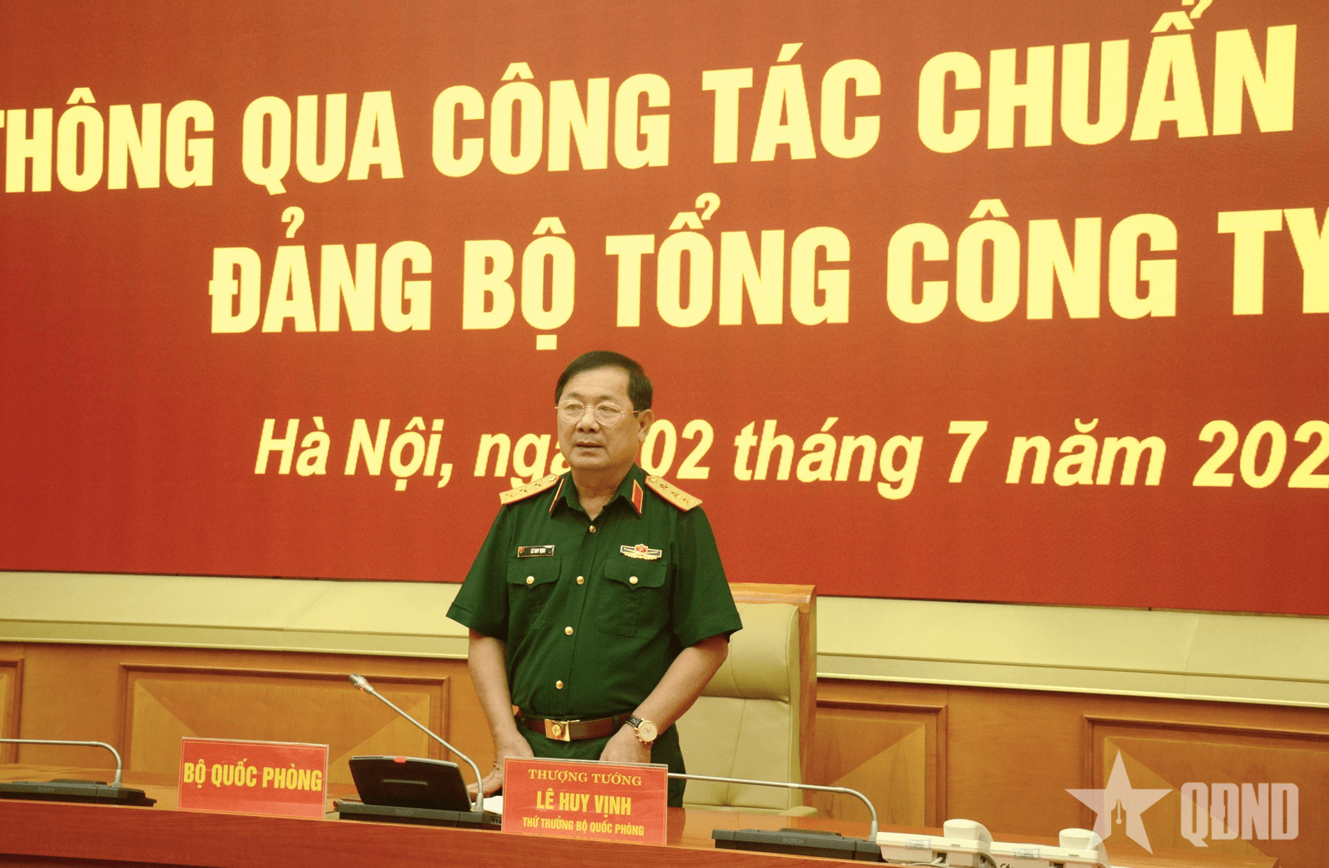 Thượng tướng Lê Huy Vịnh thông qua công tác chuẩn bị đại hội của Đảng bộ Tổng công ty 319 và Đảng bộ Tổng công ty 36