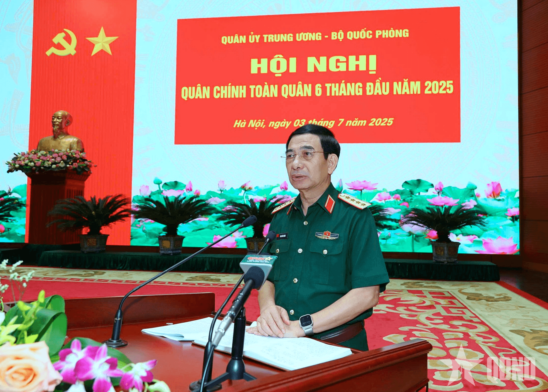 Đại tướng Phan Văn Giang chủ trì Hội nghị Quân chính toàn quân 6 tháng đầu năm 2025