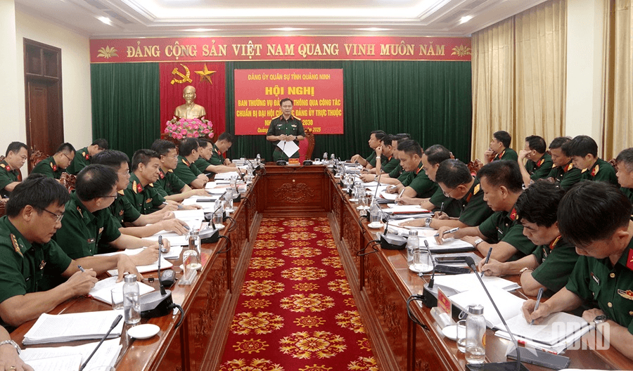Thường vụ Đảng ủy Quân sự tỉnh Quảng Ninh: Thông qua công tác chuẩn bị đại hội của các đảng ủy trực thuộc