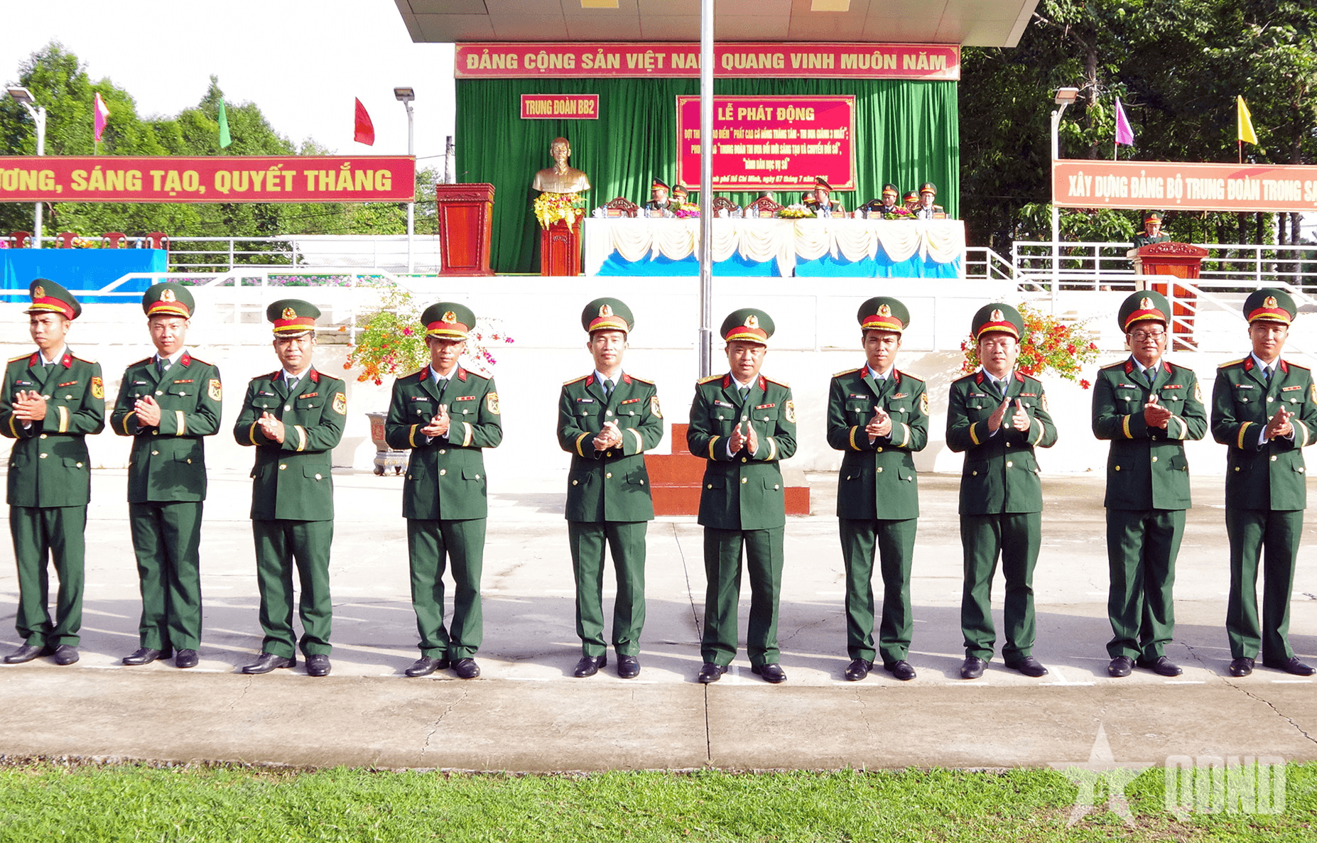 Sư đoàn 9, Quân đoàn 34 phát động thi đua cao điểm “Phất cao cờ hồng tháng Tám – Thi đua giành 3 nhất”