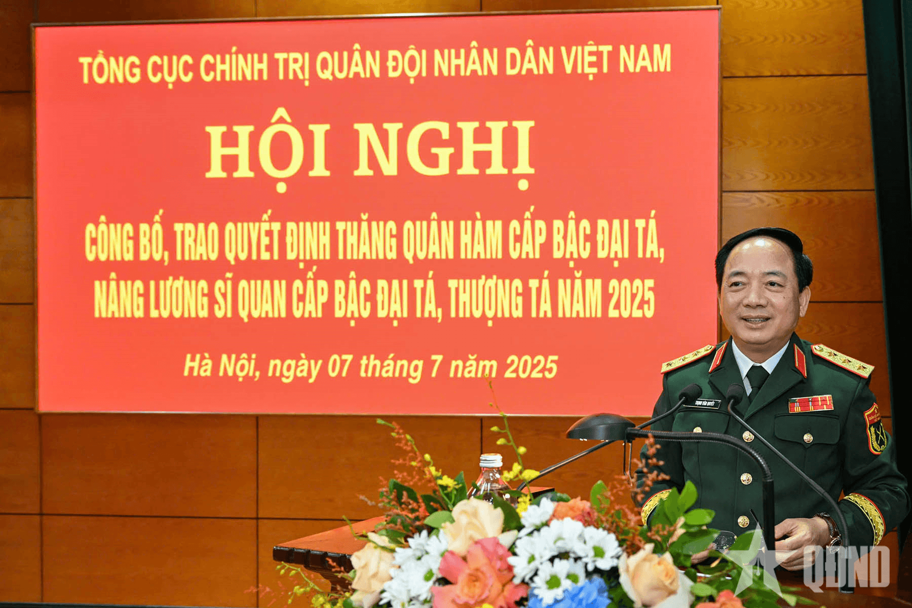 Thượng tướng Trịnh Văn Quyết chủ trì Hội nghị công bố, trao quyết định thăng quân hàm cấp bậc Đại tá và nâng lương sĩ quan cấp bậc Đại tá, Thượng tá năm 2025