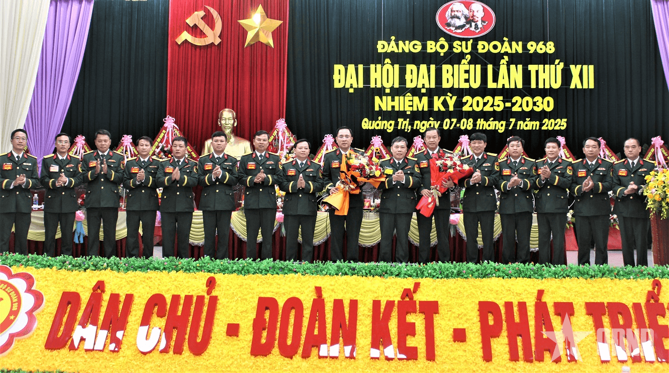 Đại hội Đảng bộ Sư đoàn 968 (Quân khu 4) nhiệm kỳ 2025-2030 thành công
