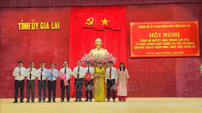 Công bố quyết định thành lập các tổ chức cơ sở đảng trực thuộc Đảng bộ UBND tỉnh Gia Lai