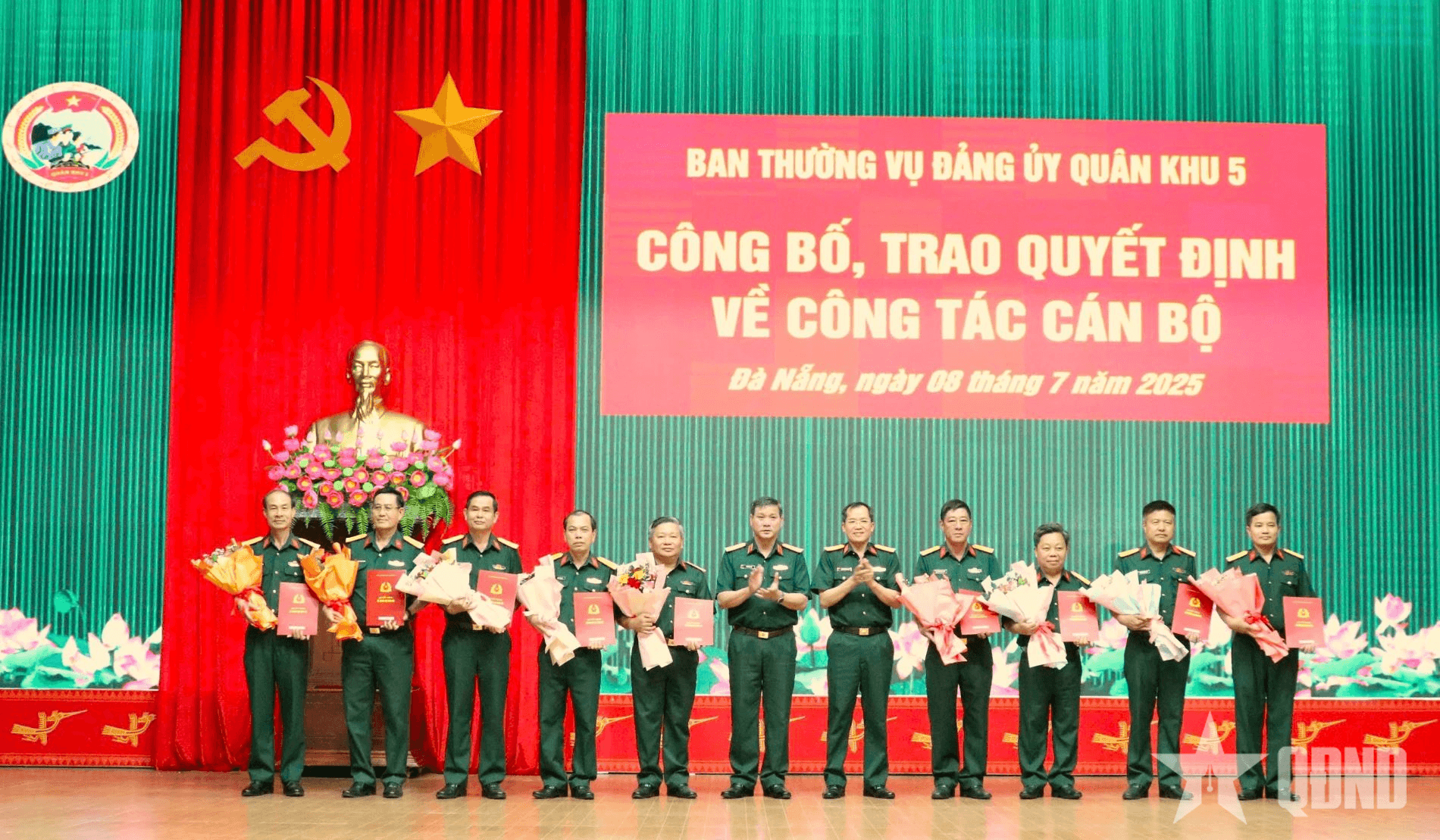 Quân khu 5 công bố, trao quyết định cán bộ: Kiện toàn tổ chức, tạo đà vững chắc cho giai đoạn mới