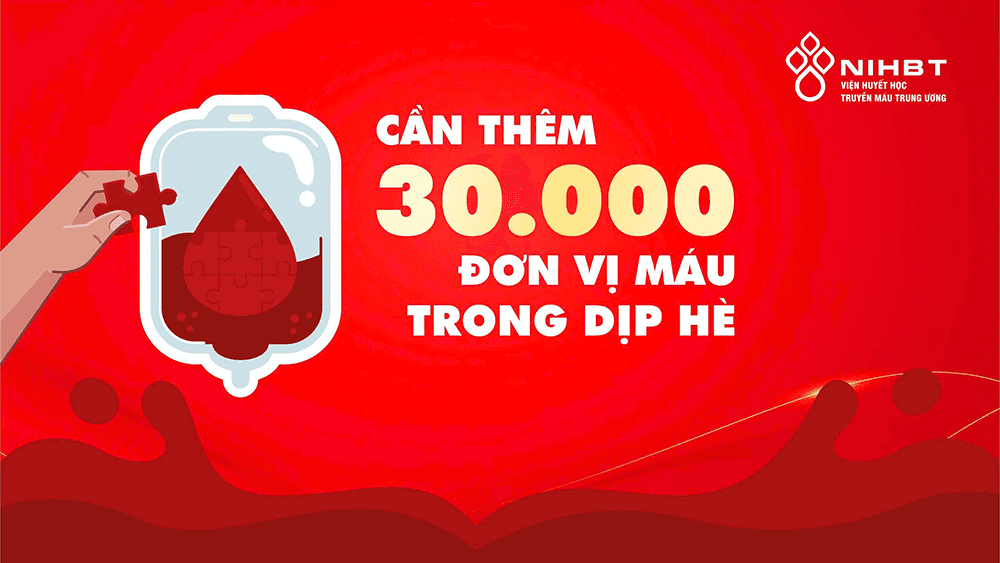 Cần thêm 30.000 đơn vị máu cho điều trị trong dịp hè