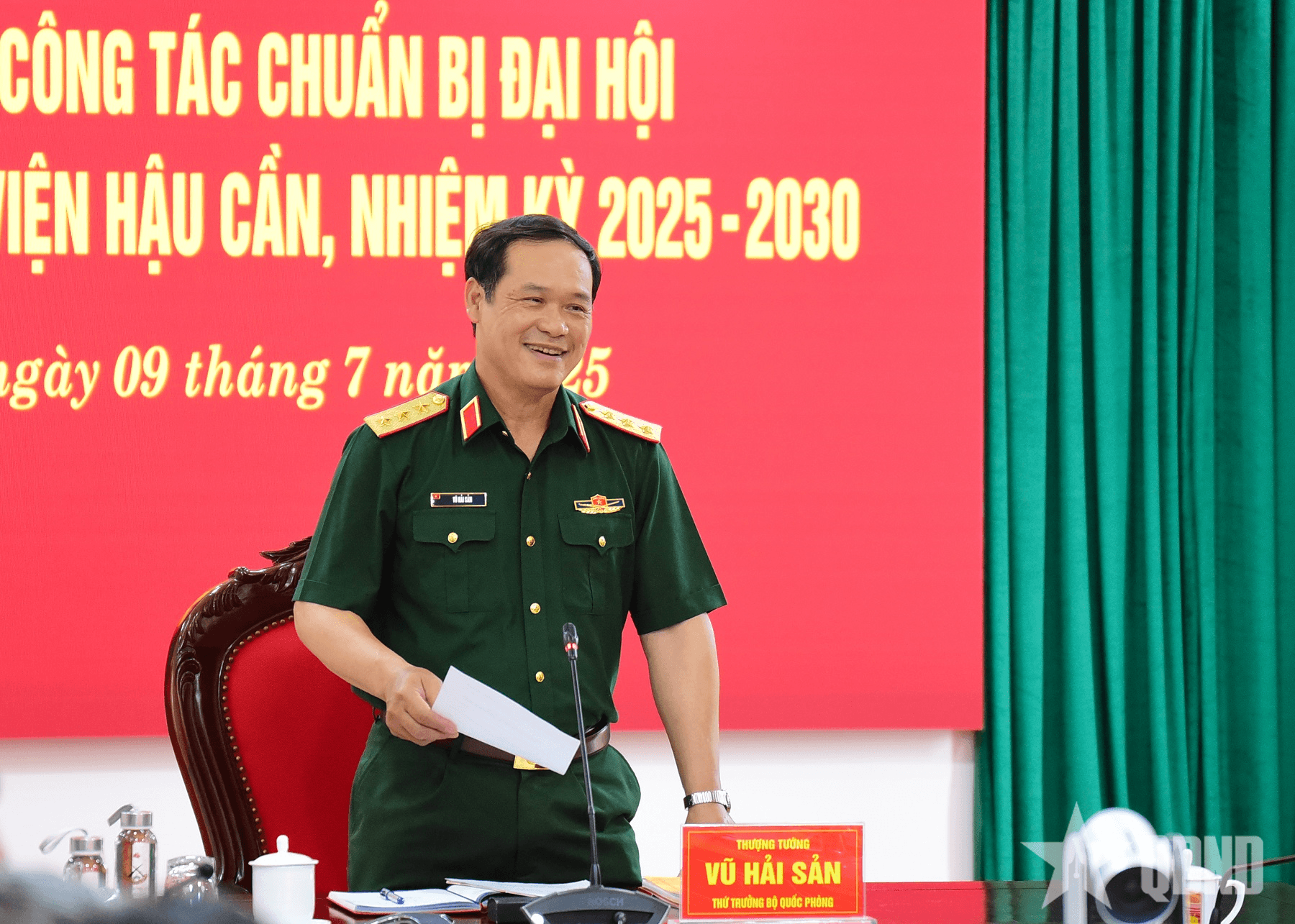 Thượng tướng Vũ Hải Sản chủ trì Hội nghị thông qua công tác chuẩn bị đại hội của Đảng bộ Học viện Hậu cần