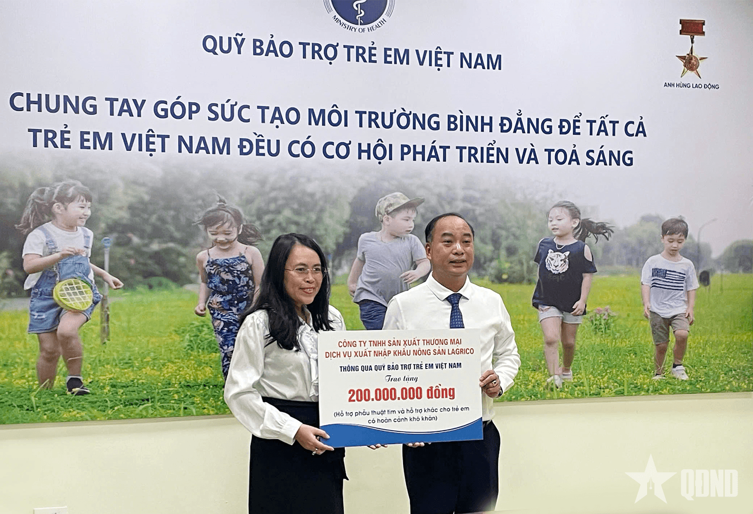 200 triệu đồng tài trợ trẻ em bị bệnh tim và trẻ em có hoàn cảnh khó khăn