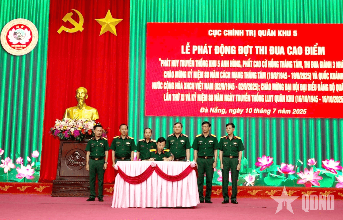 Cục Chính trị Quân khu 5 phát động thi đua cao điểm