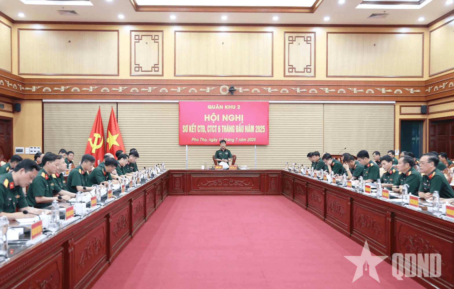 Quân khu 2 sơ kết nhiệm vụ công tác Đảng, công tác chính trị 6 tháng đầu năm 2025