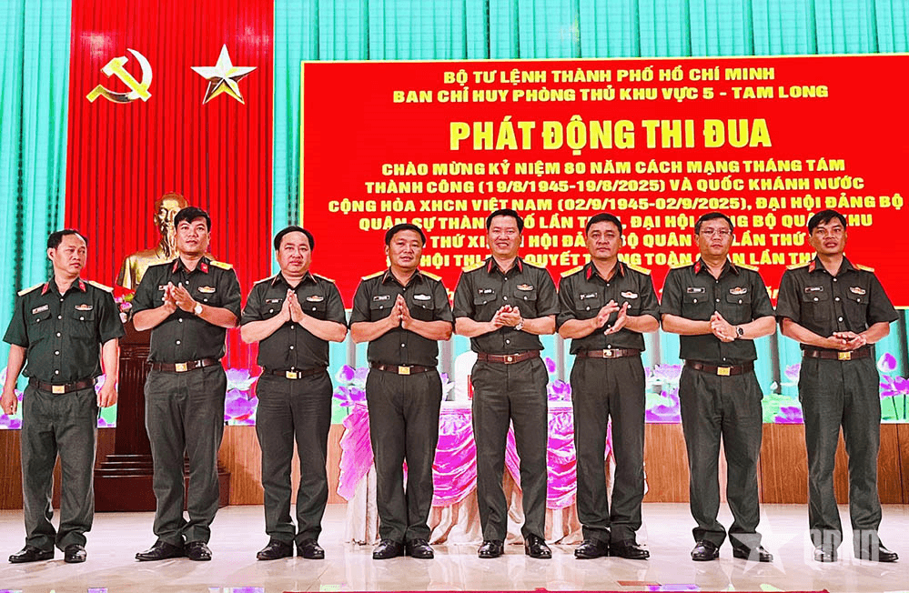 Ban chỉ huy Phòng thủ khu vực 5 - Tam Long (Bộ tư lệnh TP Hồ Chí Minh) phát động thi đua cao điểm