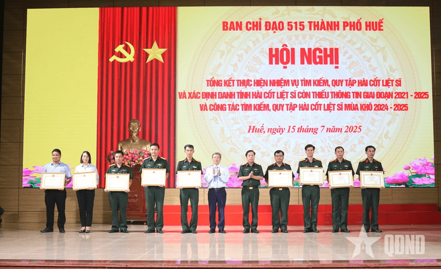 TP Huế tổng kết công tác tìm kiếm, quy tập hài cốt liệt sĩ giai đoạn 2021-2025 và mùa khô 2024-2025