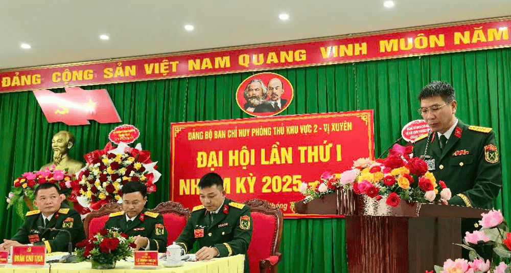 Đại hội Đảng bộ Ban chỉ huy phòng thủ khu vực 2 - Vị Xuyên lần thứ I