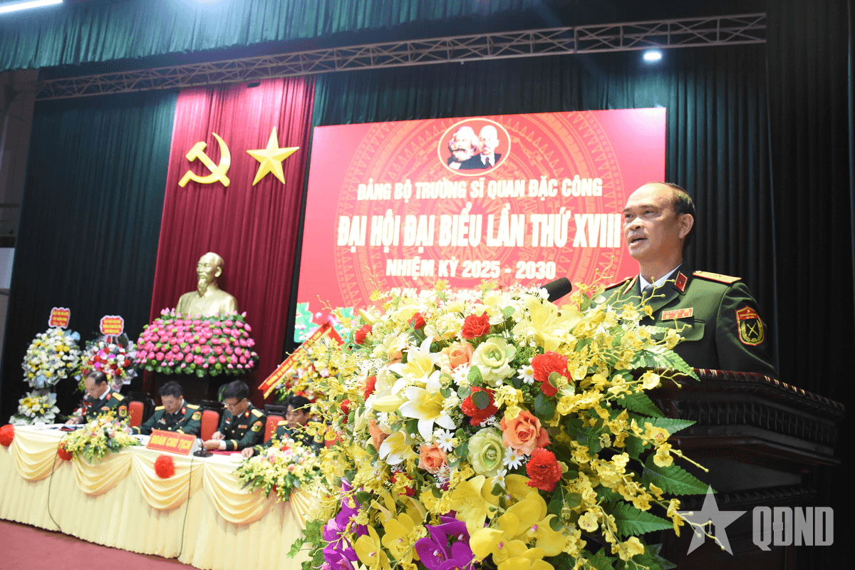 Trường Sĩ quan Đặc công tổ chức Đại hội đại biểu lần thứ XVIII nhiệm kỳ 2025-2030