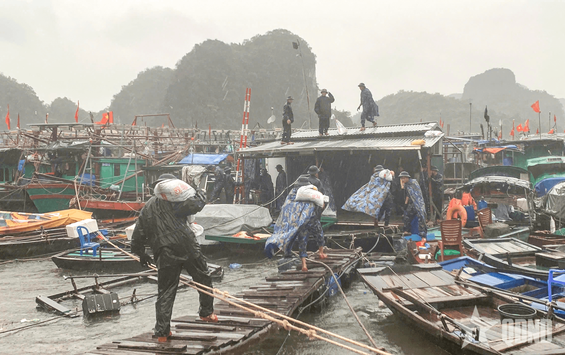 Vùng 1 Hải quân giúp dân phòng, chống bão