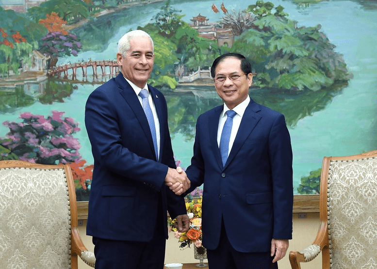 Phó thủ tướng, Bộ trưởng Bộ Ngoại Giao Bùi Thanh Sơn tiếp Thứ trưởng thứ nhất Bộ Ngoại giao Cuba Gerardo Peñalver Portal