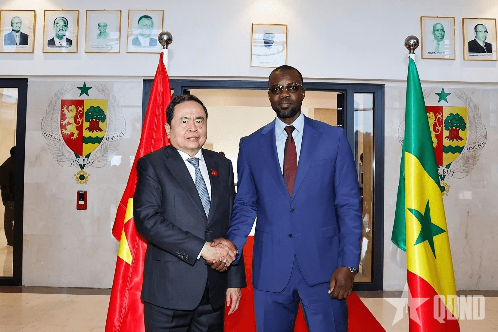 Chủ tịch Quốc hội Trần Thanh Mẫn hội kiến Thủ tướng Senegal Ousmane Sonko