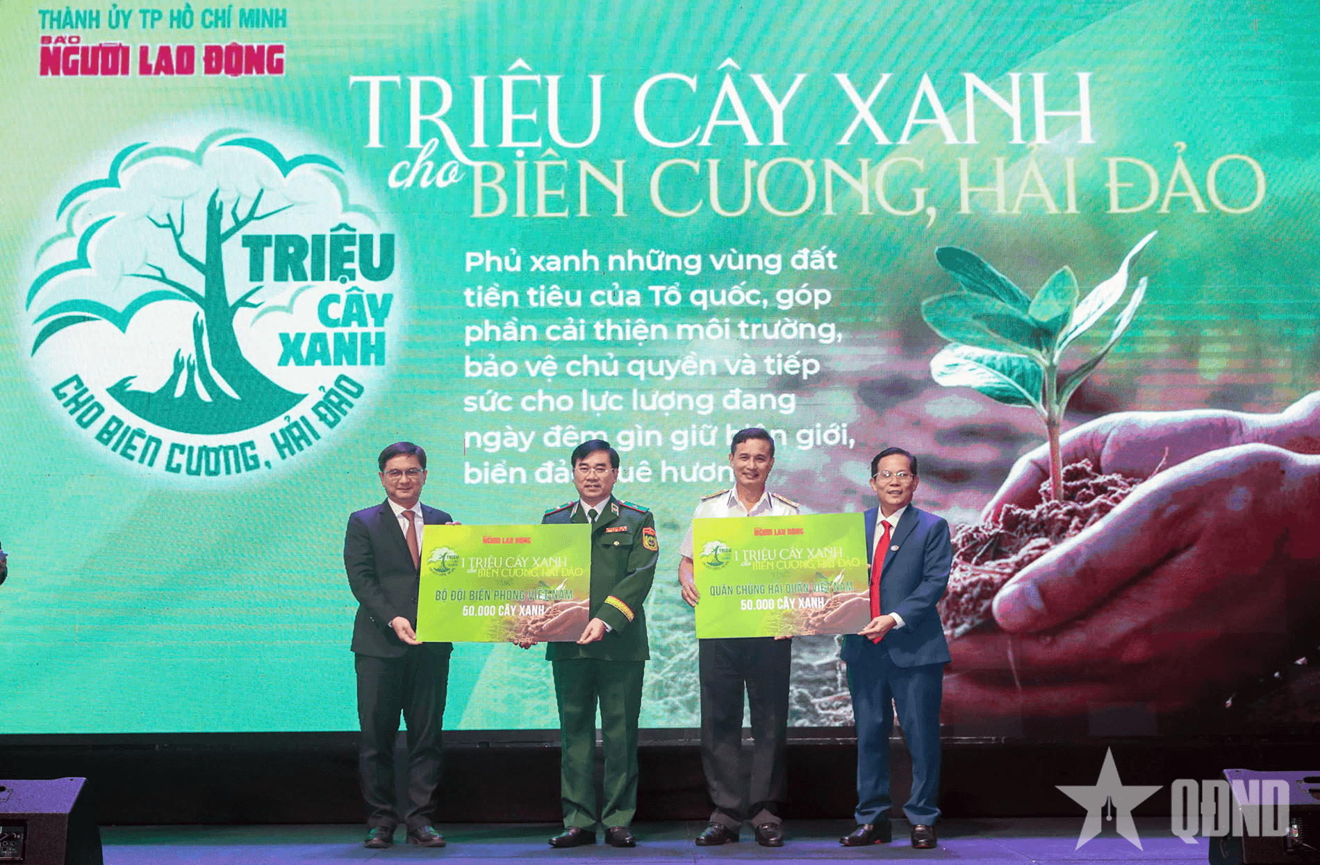 Báo Người Lao Động kỷ niệm 50 năm thành lập và phát động “Triệu cây xanh cho biên cương, hải đảo”