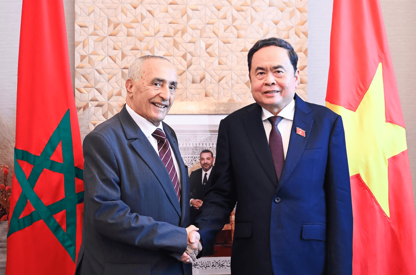 Chủ tịch Quốc hội Trần Thanh Mẫn tiếp Chủ tịch Hội hữu nghị Morocco - Việt Nam