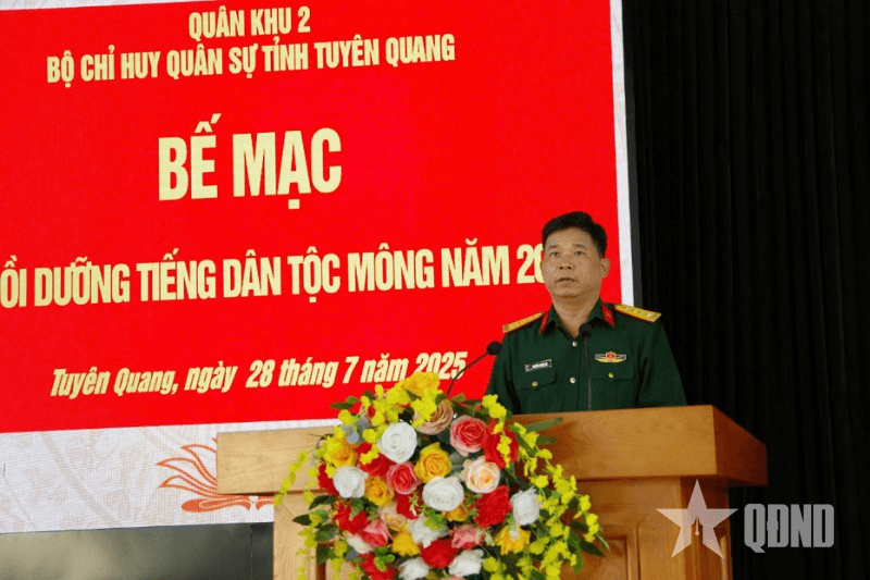 Bộ CHQS tỉnh Tuyên Quang bế mạc lớp bồi dưỡng tiếng dân tộc Mông năm 2025