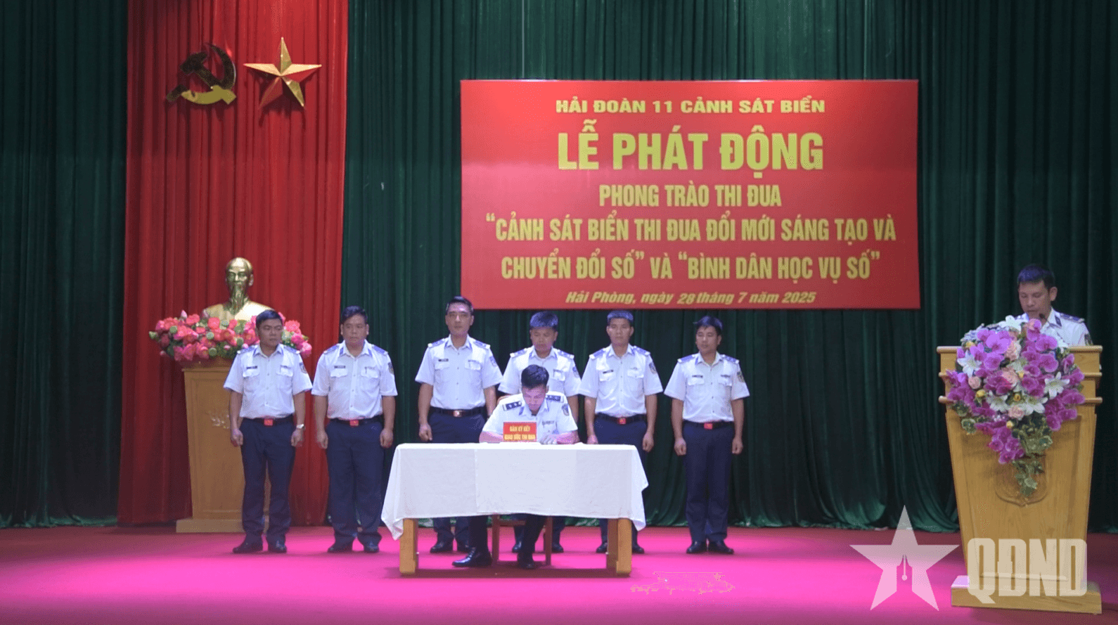 Hải đoàn 11 phát động Phong trào thi đua “Cảnh sát biển thi đua đổi mới sáng tạo, chuyển đổi số” và “Bình dân học vụ số”