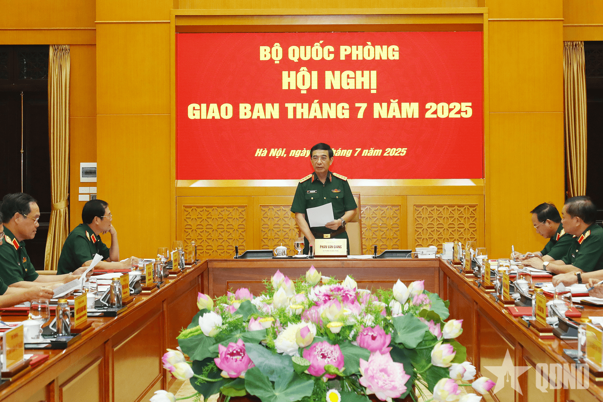 Đại tướng Phan Văn Giang chủ trì hội nghị giao ban Bộ Quốc phòng tháng 7-2025