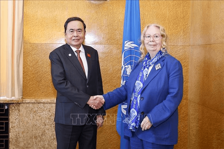 Chủ tịch Quốc hội Trần Thanh Mẫn gặp Tổng giám đốc Văn phòng LHQ tại Geneva và Chủ tịch Hạ viện Cộng hòa Ireland