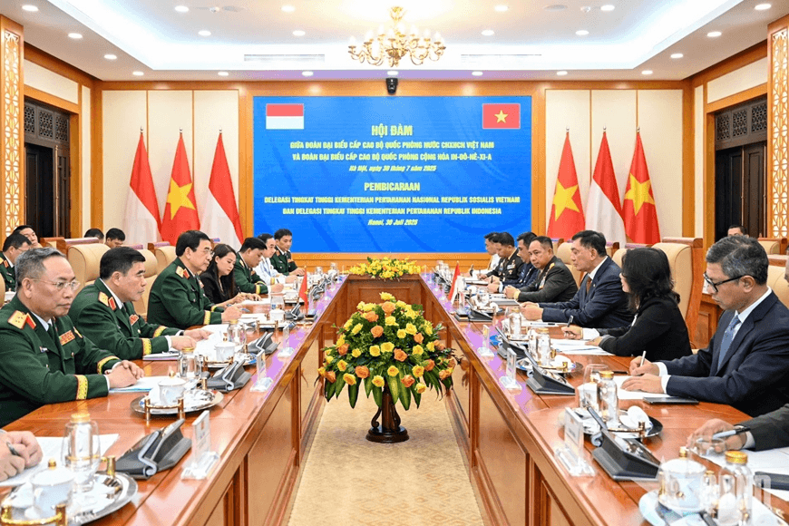 Đại tướng Phan Văn Giang hội đàm với Bộ trưởng Quốc phòng Indonesia