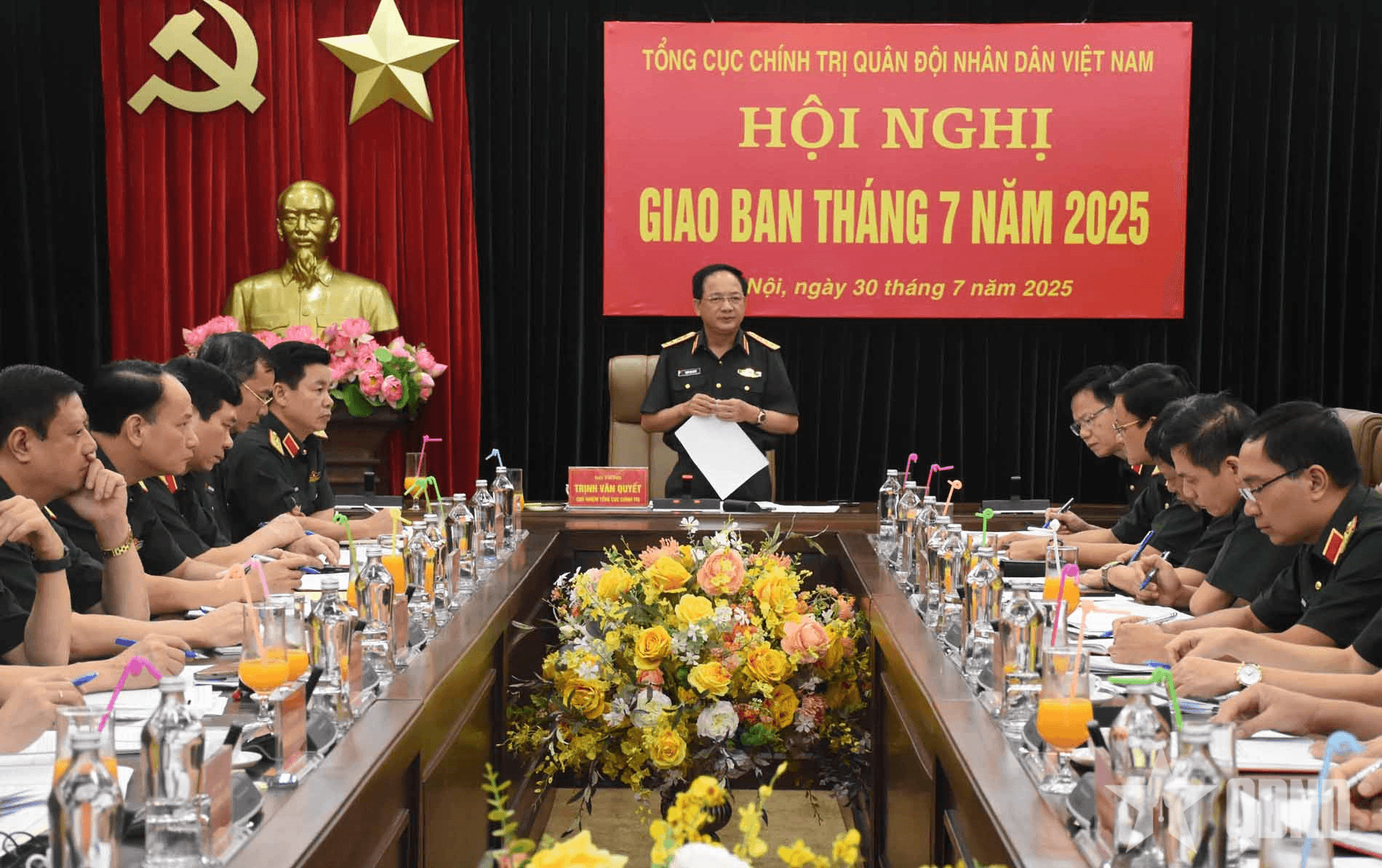 Đại tướng Trịnh Văn Quyết chủ trì giao ban Tổng cục Chính trị tháng 7-2025