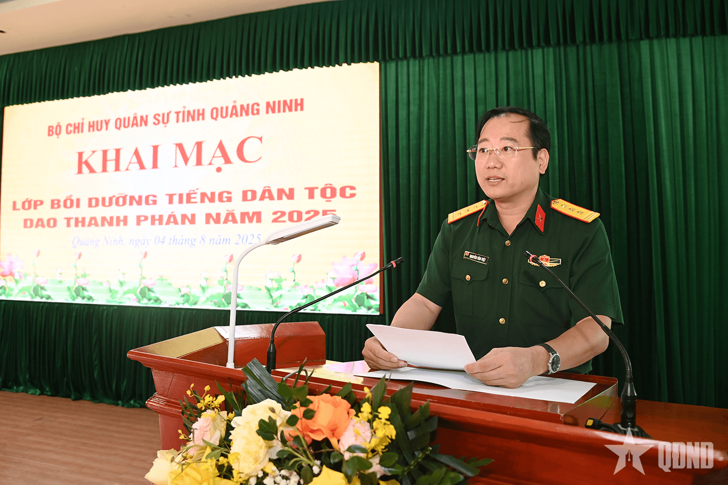 Bộ CHQS tỉnh Quảng Ninh: Khai mạc lớp bồi dưỡng tiếng dân tộc Dao Thanh Phán năm 2025