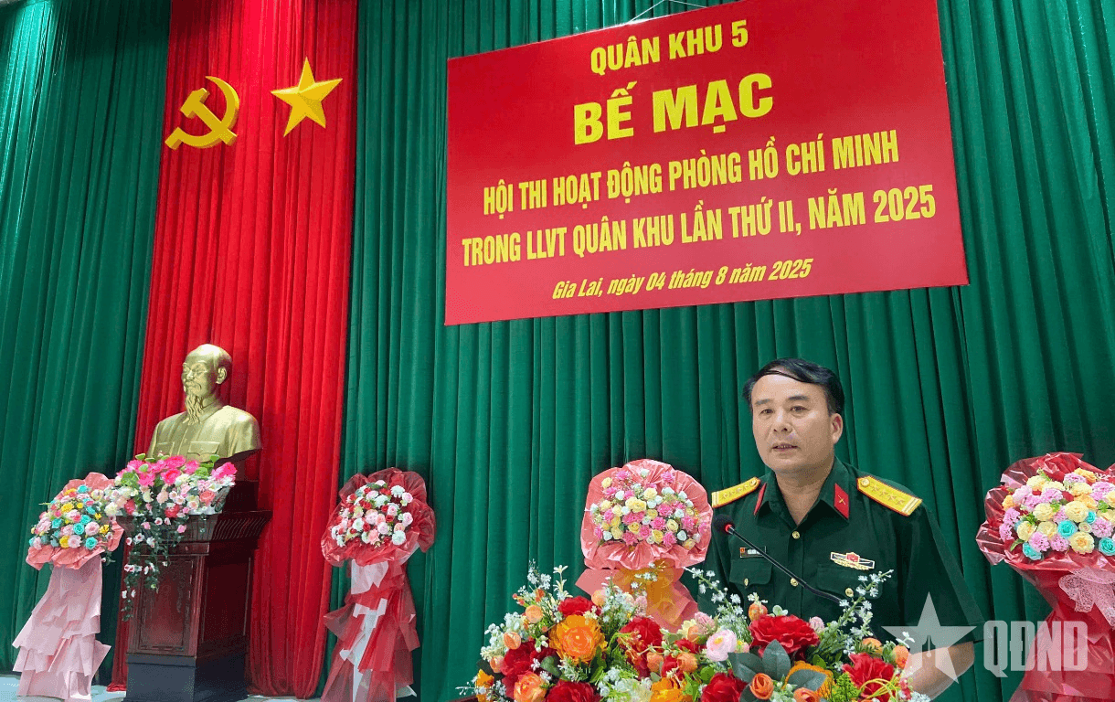 Quân khu 5 bế mạc Hội thi hoạt động phòng Hồ Chí Minh năm 2025
