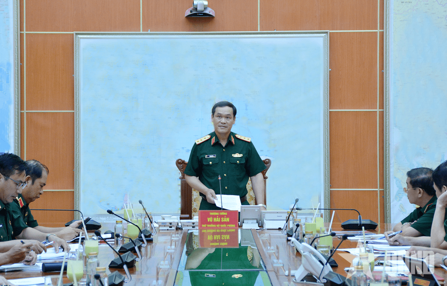 Thượng tướng Vũ Hải Sản chủ trì họp Ban chỉ đạo trưng bày của Bộ Quốc phòng nhân dịp Quốc khánh 2-9