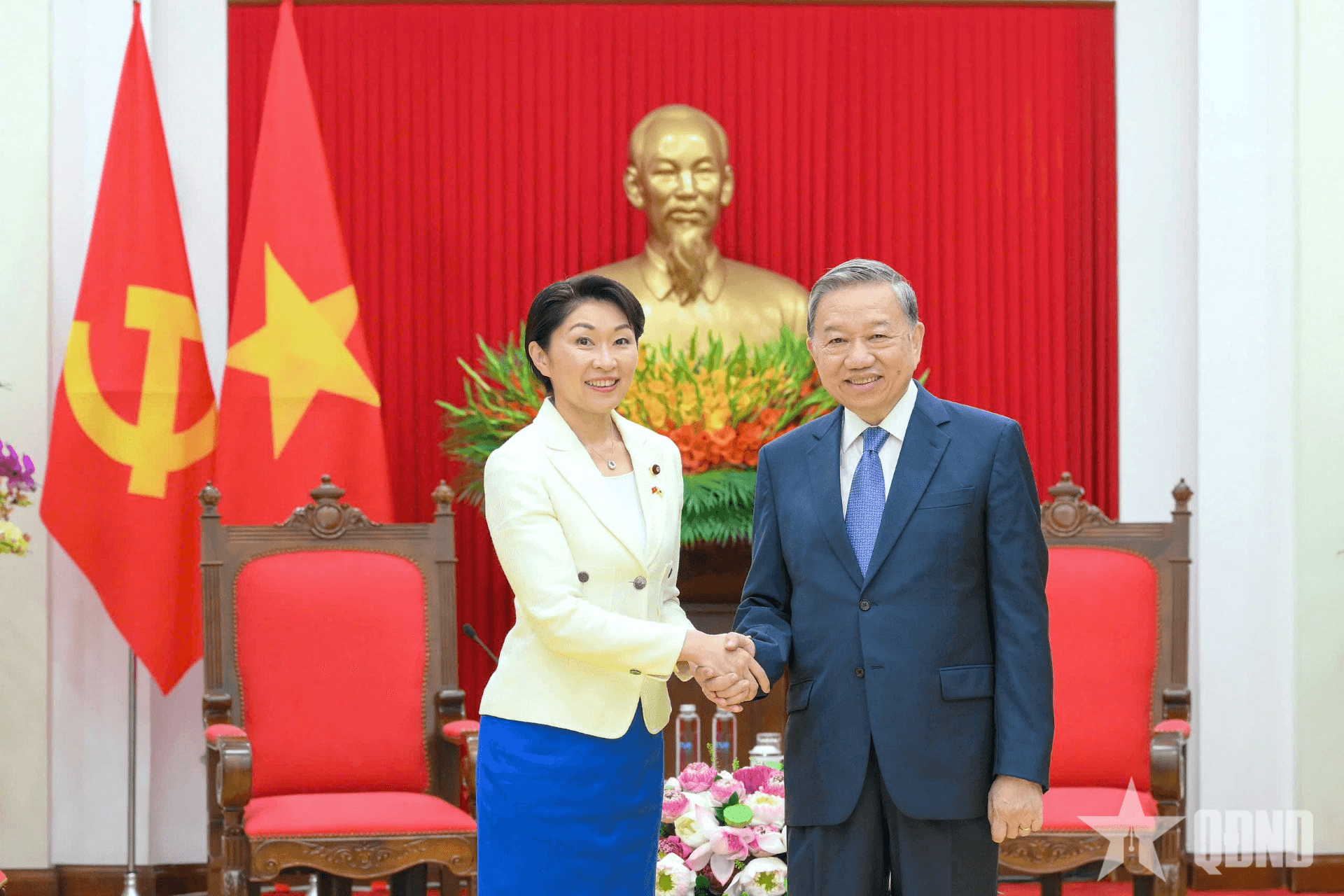 Tổng Bí thư Tô Lâm tiếp Chủ tịch Liên minh nghị sĩ hữu nghị Nhật - Việt