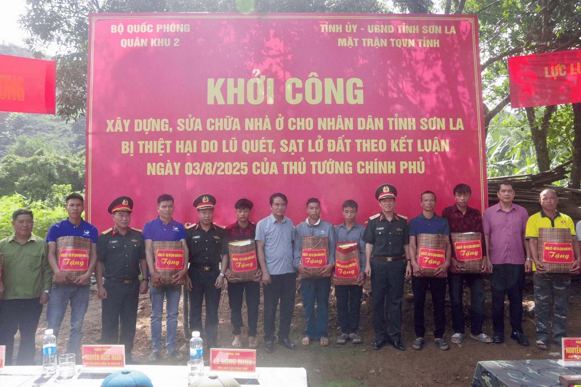 Khởi công xây dựng, sửa chữa nhà ở cho nhân dân tỉnh Sơn La bị thiệt hại do thiên tai