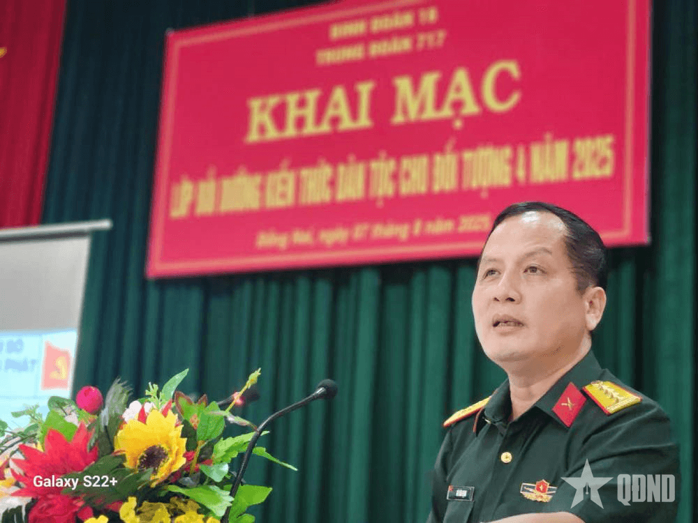 Trung đoàn 717 (Binh đoàn 16): Tổ chức lớp bồi dưỡng kiến thức dân tộc năm 2025