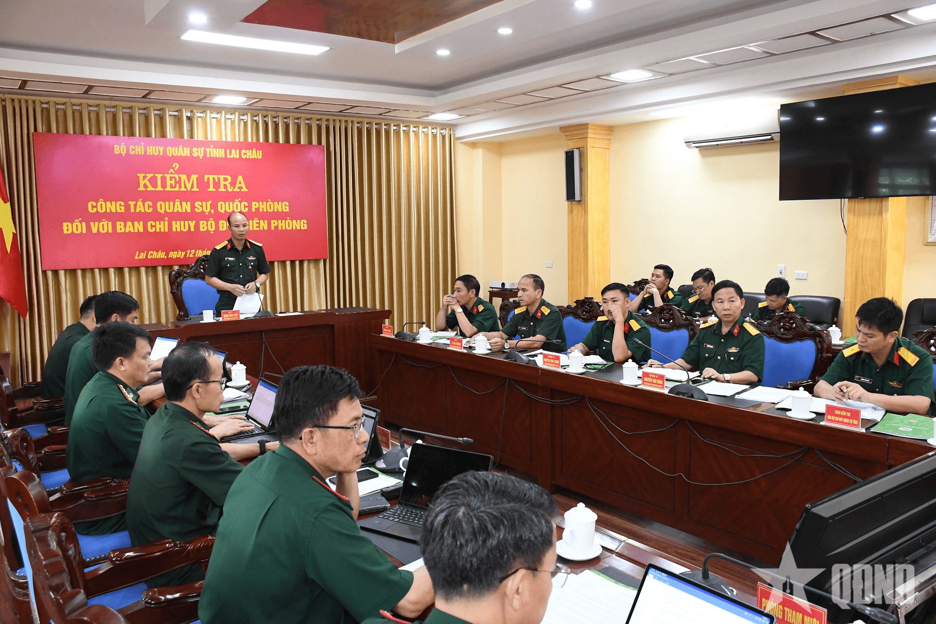 Bộ CHQS tỉnh Lai Châu kiểm tra công tác quân sự, quốc phòng đối với Ban Chỉ huy Bộ đội Biên phòng tỉnh