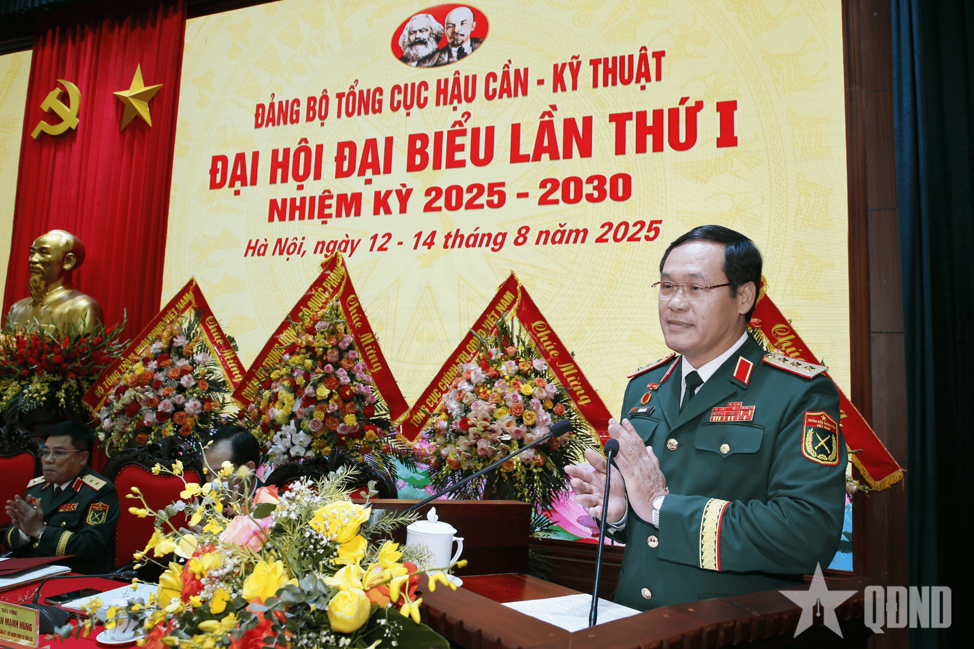 Thượng tướng Vũ Hải Sản dự, chỉ đạo Đại hội Đảng bộ Tổng cục Hậu cần - Kỹ thuật lần thứ I